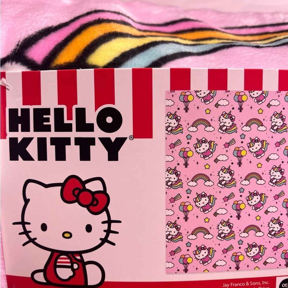 Hello Kitty Unicorn Rainblow blanket